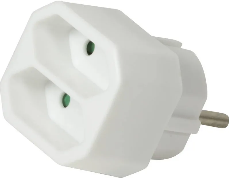 Logilink Priza/prelungitor LPS218, 2x Euro Socket, Alb