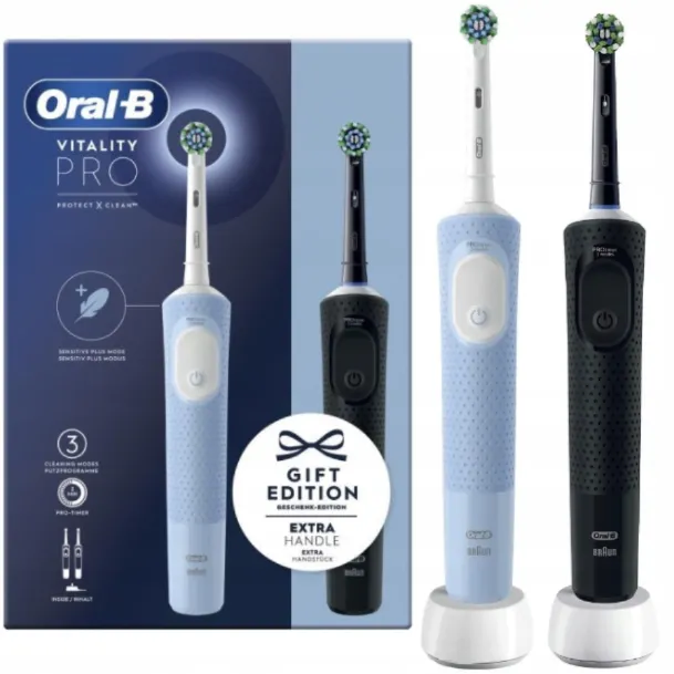 Periuta Electrica ORAL-B Vitality Pro Duo, Black/Blue White