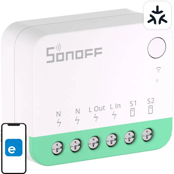 Sonoff Smart mini switch WiFi Sonoff MINIR4M Matter (HomeKit, SmartThings, Home Assistant)
