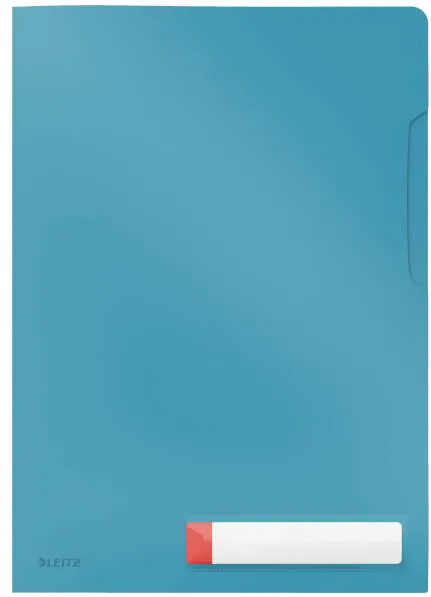 Leitz Mapa protectie LEITZ Cosy, deschidere L, PP, A4, 40 coli, cu eticheta, 3 buc/set, albastru celest