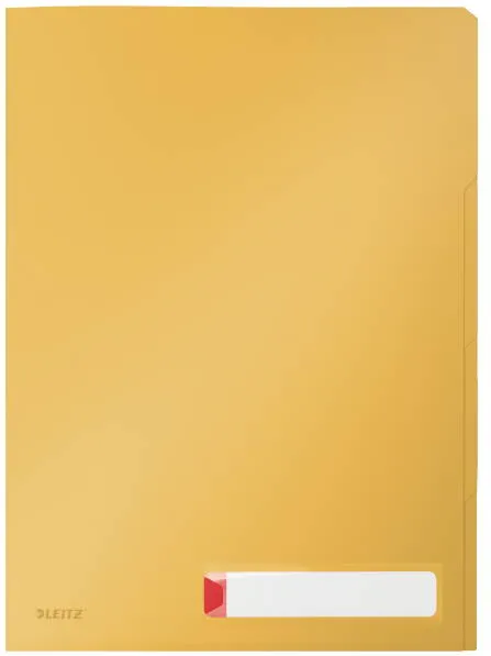 Leitz Mapa LEITZ Cosy, cu eticheta si 3 separatoare, PP, A4, 40 coli, galben chihlimbar
