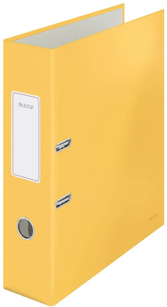 Leitz Biblioraft LEITZ 180 Cosy, carton laminat, partial reciclat, FSC, A4, 80 mm, galben chihlimbar