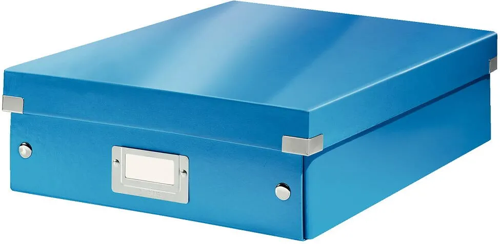 Leitz Cutie depozitare LEITZ WOW Click & Store Organizer, carton laminat, medie, albastru