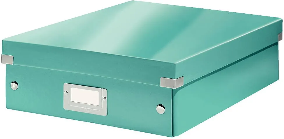 Leitz Cutie depozitare LEITZ WOW Click & Store Organizer, carton laminat, medie, turcoaz