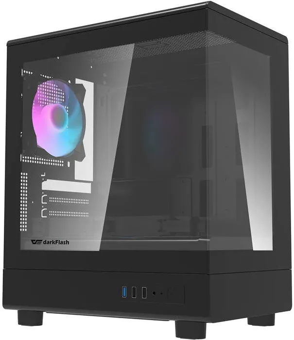 Carcasa PC Darkflash DarkFlash DB330M Black Computer Case (+3 Fans) v2