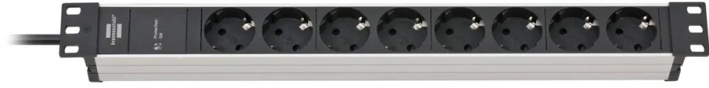 Brennenstuhl Brennenstuhl Alu Line 8-way 19 2m black / grey - H05VVF3G1,5 / 19,500 A