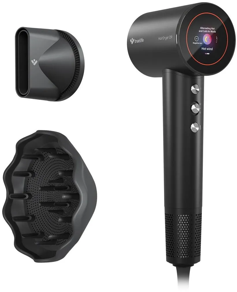 Truelife TrueLife HairDryer D9 hair dryer 1600 W Black