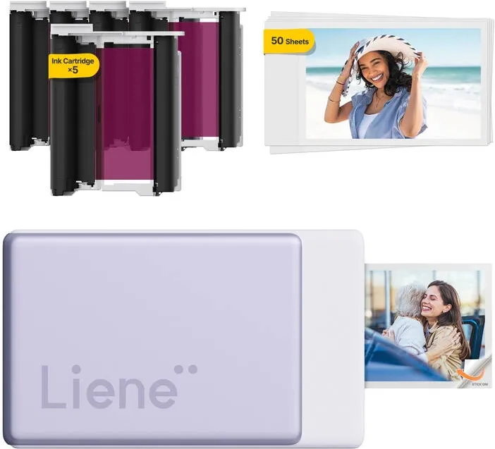 Imprimanta termica Liene Imprimanta foto portabila LIENE Pearl N200 Pro 2x3" (violet)