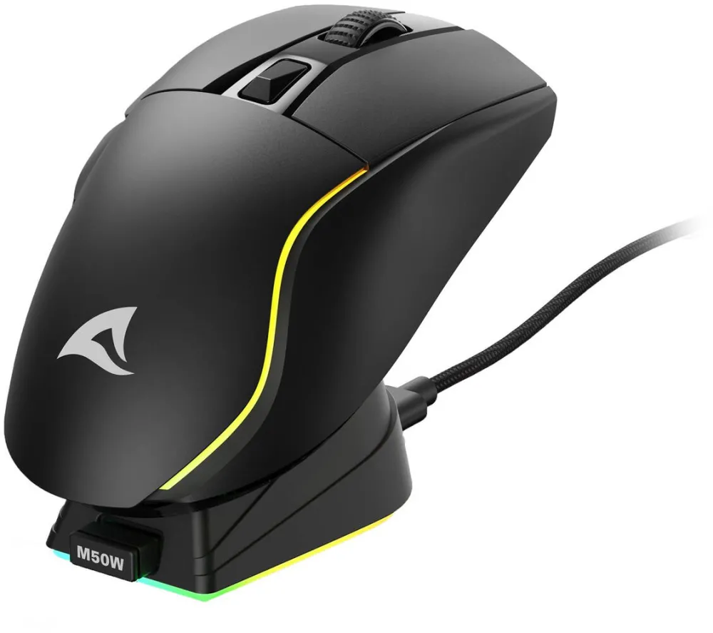 Mouse Sharkoon SKILLER SGM50W (negru, including charging station)