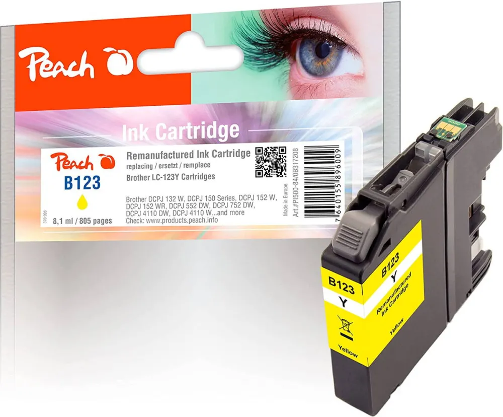 Cartus Imprimanta Peach Peach ink yellow PI500-84 (compatible with Brother LC-123)