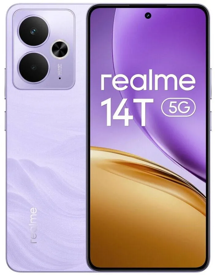 Smartphone Realme Realme 14T, 256GB, 8GB, 5G, Dual Sim, Lighting Purple