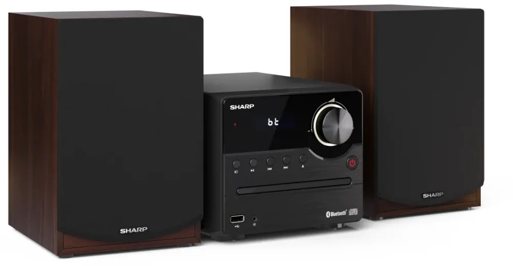 Sharp XL-B512(BR) Hi-Fi Micro System, CD/FM/USB/Bluetooth v5.0, 45W, Brown
