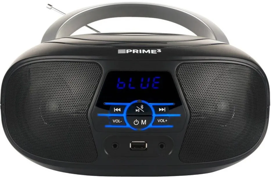 PRIME3 Boombox Bluetooth ABB11BT "NANO", FM, 99 statii, USB, AUX, 4 baterii R20, multicolor