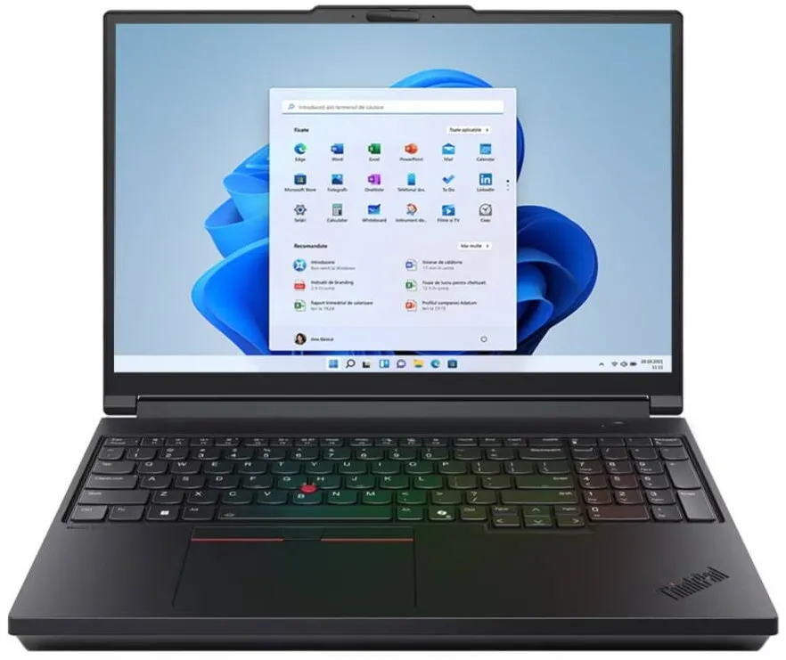 Laptop Lenovo ThinkPad P16 Gen 3 21RQ000BRI, 16 inch 1920 x 1200, Intel 265HX 20 C / 20 T, 2.3 GHz - 5.3 GHz, 36 MB cache, 64 GB DDR5, 1 TB SSD, Nvidia RTX PRO 2000, Windows 11 Pro
