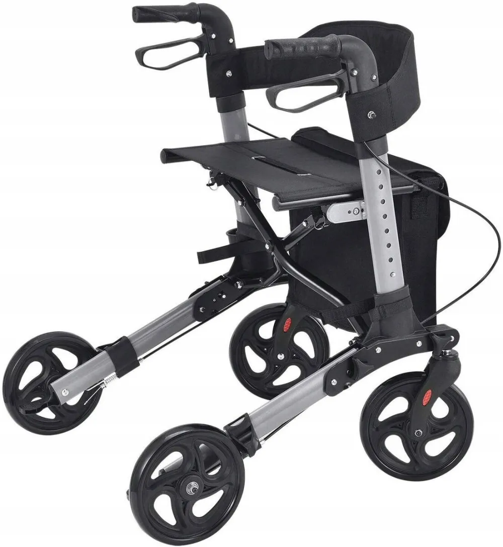 Cadru de mers cu 4 roti REHA FUND RF-624/S aluminiu negru 136 kg