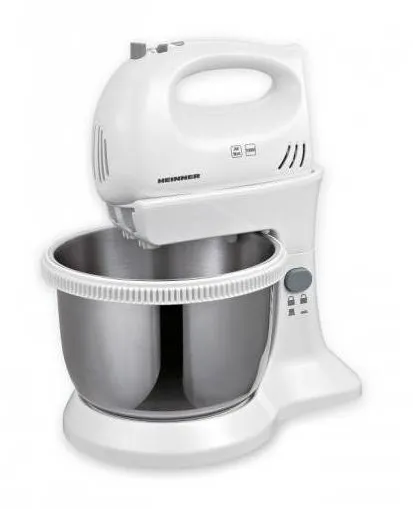 HEINNER Mixer cu bol HMBR-300W, Bol Rotativ Inox, 300W, 3.4L, Alb