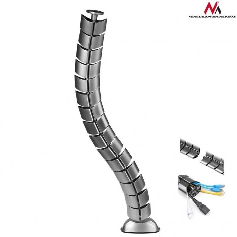 MACLEAN MC-768S Cable Organizer Cable Management Cable For Desk With Long Regu