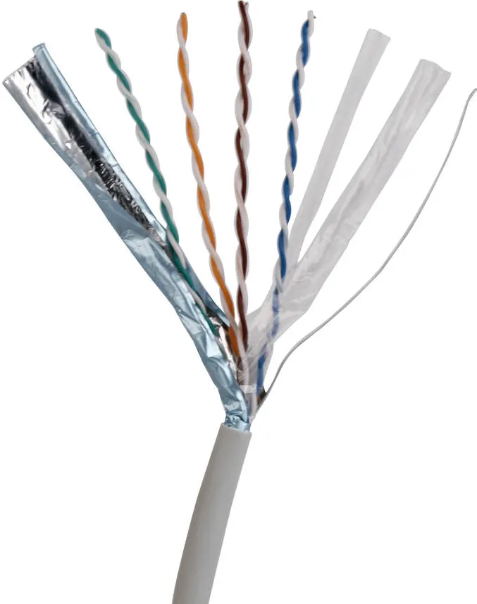 Cablu Gembird FTP solid CCA cable, cat. 5e, 100m, grey