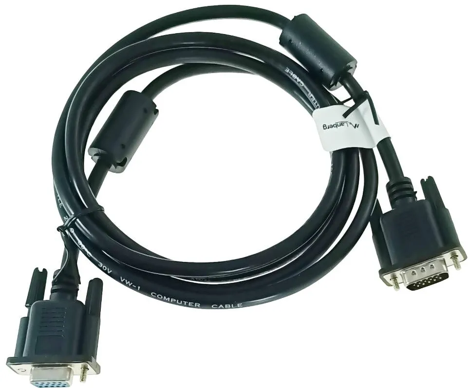 Cablu LANBERG Cable Lanberg CA-VGAC-10CC-0018-B+ (D-Sub (VGA) M - D-Sub (VGA) F; 1,8m; black color)