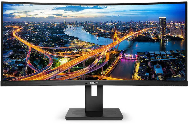 Monitor Philips 346B1C Curbat 34 inch 5 ms Negru 100 Hz