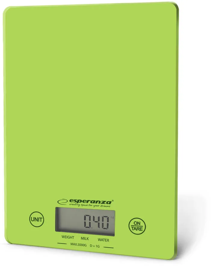 Esperanza EKS002G kitchen scale Electronic kitchen scale Green, Yellow Countertop Rectangle