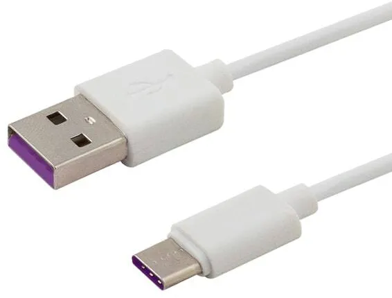 SAVIO Cablu Date USB – USB type C 5A, 1m CL-126 White