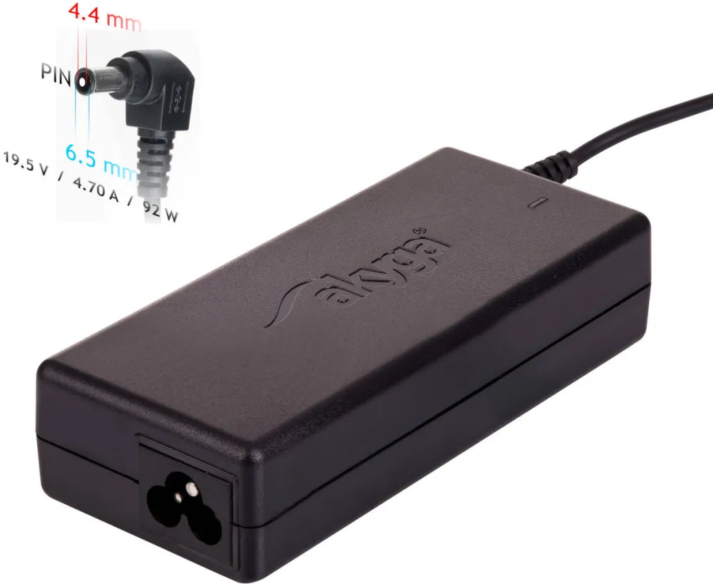 Alimentator Laptop AKYGA AK-ND-20 Indoor 92 W Black