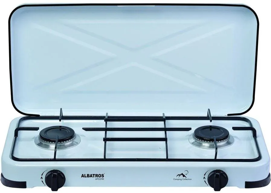 Plita Albatros independenta pe gaz APG21W 2 Arzatoare Alba