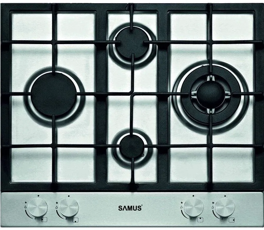 Plita Samus PSG-64SX6 4 arzatoare pe gaz Arzator Wok Inox