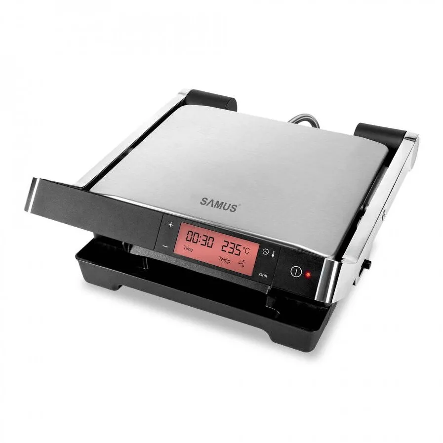 Samus Grill electric GTS2030ACX Putere 2000W Ecran Digital Avertizare Sonora Otel Inoxidabil