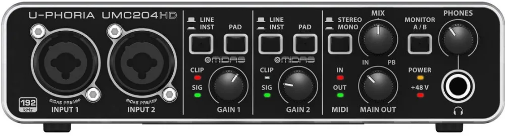 BEHRINGER Interfata Audio UMC204HD supplementary music equipment