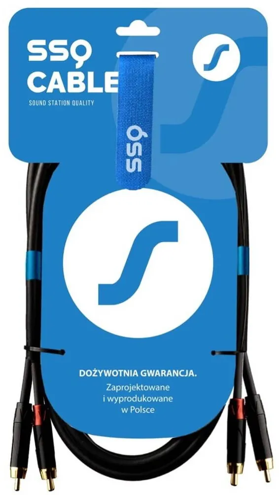 Cablu SSQ RCARCA3 - 2x RCA - 2x RCA - 3 m, Black
