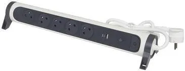 Prelungitor Legrand ochr. 5x2PZ +USB A/C 1,5m Alb-cza