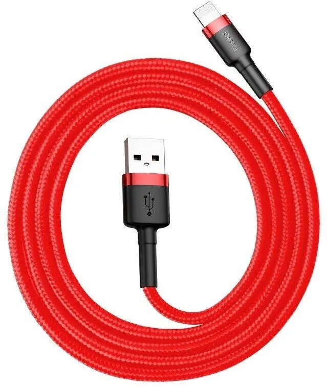 Cablu de Date Baseus Cafule USB Lightning 1,5A 2m - Rosu