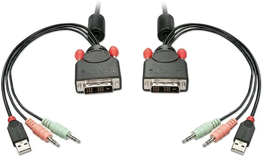 Lindy 2 Port DVI-D Single Link USB 2.0 Audio