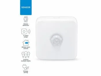 WIZ Senzor miscare Connected 120, compatibil cu gama WiZ, 2xAA, IP20, zona detectare 3m, distanta control 15m