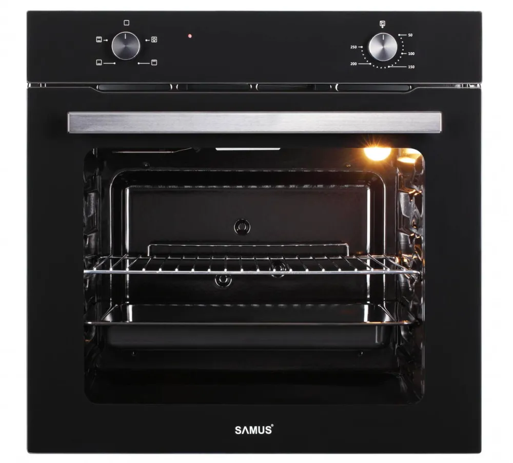 Cuptor incorporabil Samus SC621G4, Electric, 81 litri, Clasa A, Negru