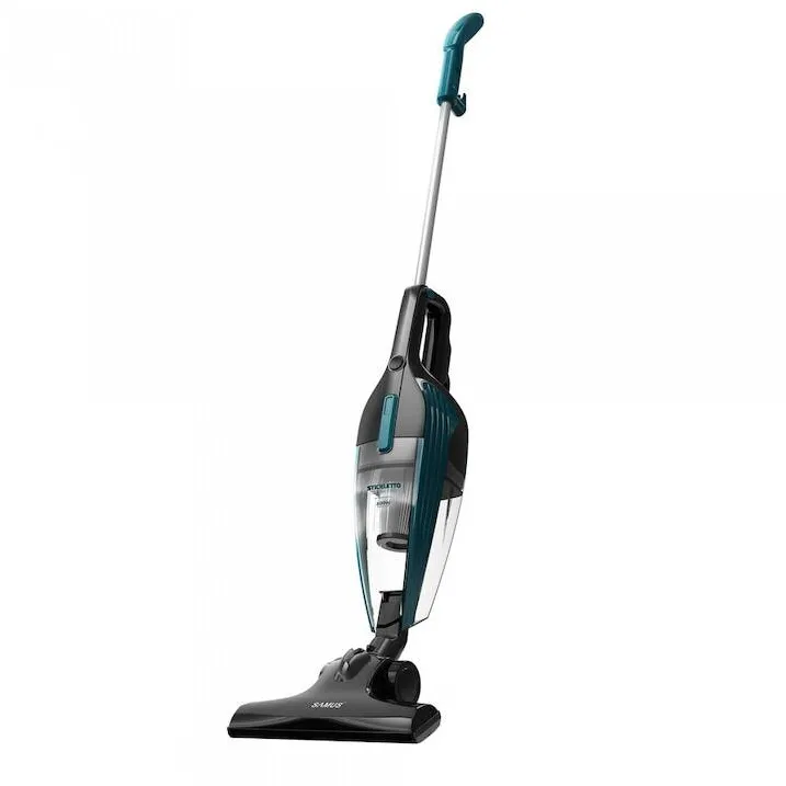 Aspirator 2 in 1 Samus Stickletto Clean Pro, 600W, Eco-Type, Volum rezervor 1.5 litri, Putere de absorbtie 110 W, Filtru lavabil Hepa, Turcoaz