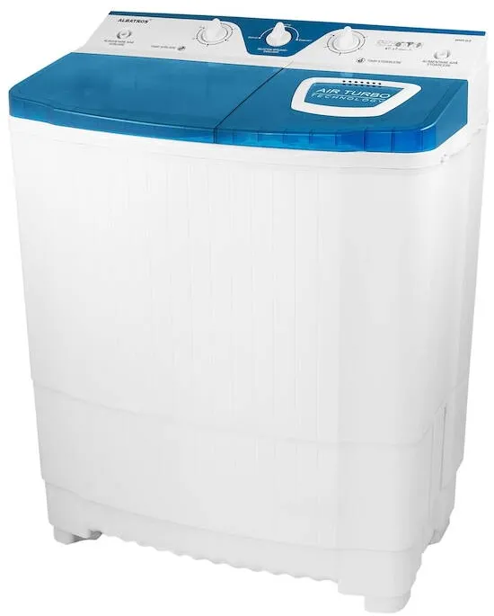 Masina de spalat rufe Albatros WMS 8.8, Motor spalare 310 W, Motor stoarcere 130 W, Cantitatea de rufe uscate 8 kg, Cantitatea de rufe la stoarcere 3 kg, Alimentare cu apa rece sau calda, Alb/Albastru