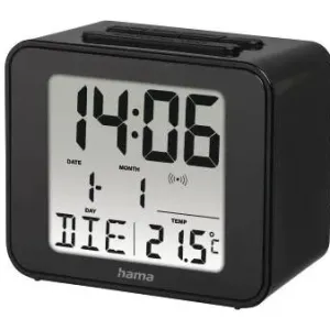 HAMA "Cube" Radio Alarm Clock, black