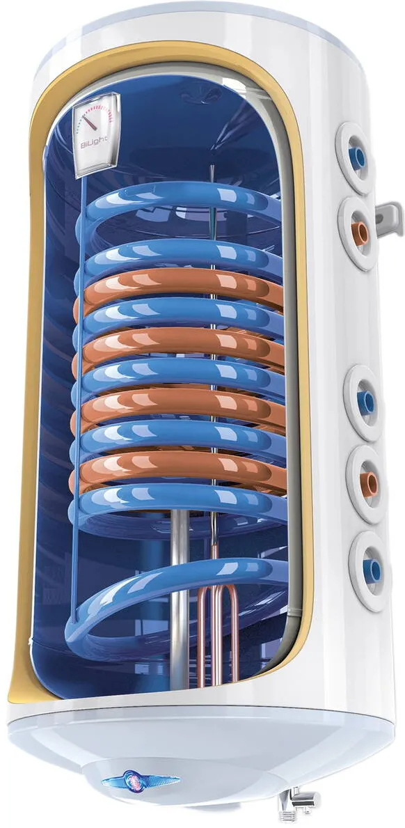 TESY Boiler termoelectric cu 2 serpetine TESY BiLight GCV 7/4S2 1504420 B11 TSRP, 150 litri, 2000W, serpentina pe partea dreapta, 0.8 Mpa, 18 mm, Turbolator
