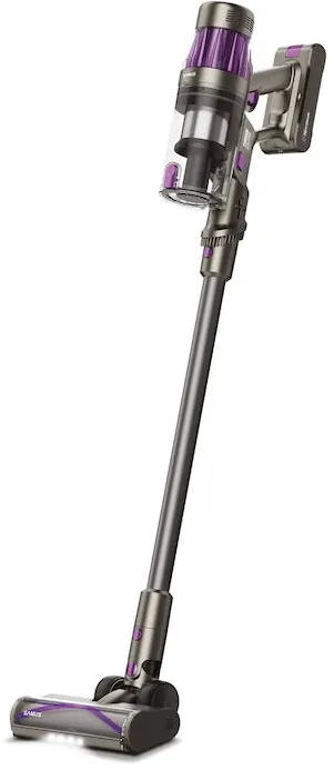 Aspirator vertical fara fir 2 in 1 Samus Typhoon Ultra Power, 500 W, Trepte de putere: 4 (Eco, Standard, Max, Auto), Putere de aspirare maxima: 34 kPa (160 W), Functie iSense, Gri/mov