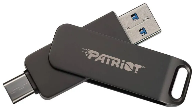 Memorie USB Patriot Rage R550 512GB 100 MB/S USB A+C Swivel Design (PE512GR550DSAD) Black
