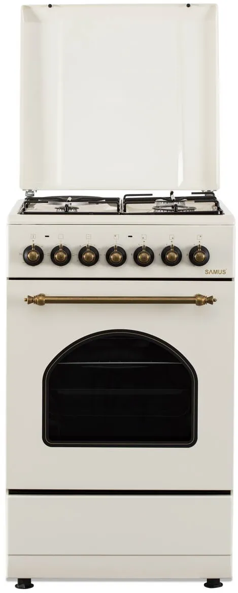 Aragaz Rustic SR550EL3C1 3 arzatoare pe gaz + 1 electric Cuptor electric(48 litri) cu 3 functi