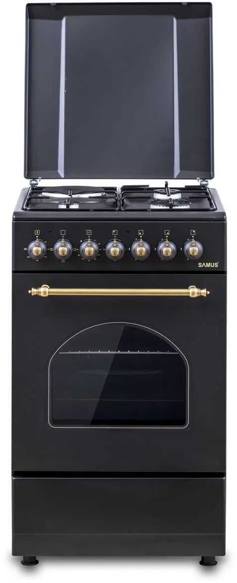 Aragaz rustic SR550EL3B1 3 arzatoare pe gaz + 1 electric Cuptor electric(48 litri) cu 3 functii