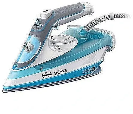 Fier de calcat cu abur BRAUN TexStyle 5 SI 5006 BL talpa ceramica albastru/alb