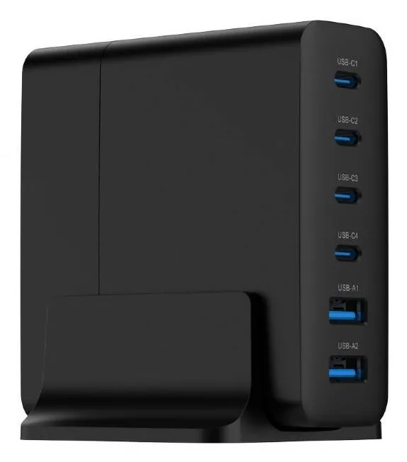 Gembird  TA-UC-2A4C-PD75-01-BK mobile device charger Universal Black AC Fast charging Indoor