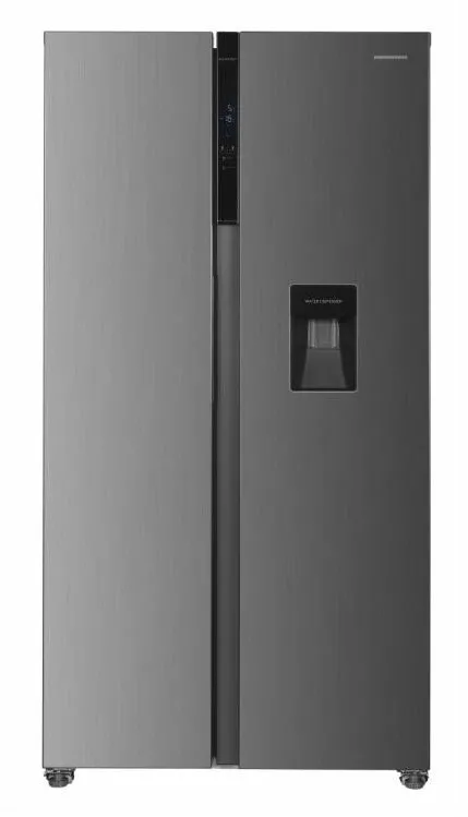 HEINNER Side By Side HEINNER HSBS-HM439NFINVXWDD, 439 l, Clasa D, Dozator de apa, Display LED Touch, Super congelare si racire, H 177 cm Inox