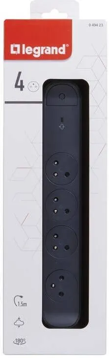 Legrand Prelungitor, Legrand, 4x2PZ, 1.5m, Negru