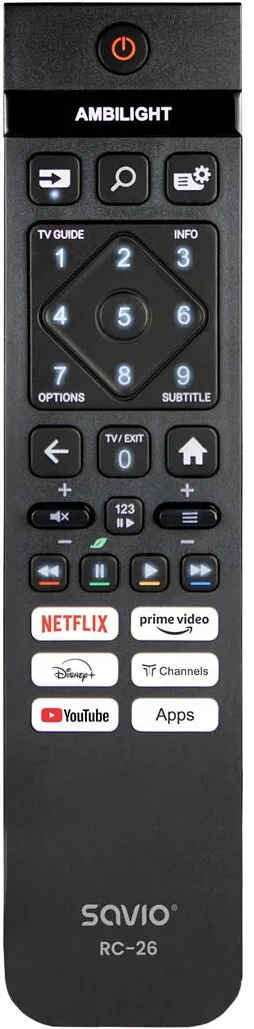SAVIO RC-26 remote control IR Wireless TV Press buttons